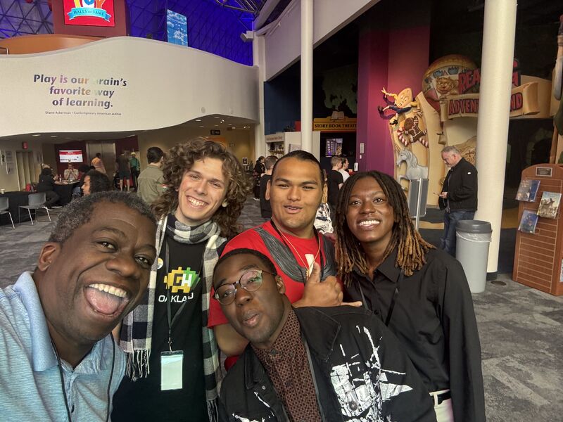 Gordon Bellamy and others Networking at the BIPOC Games Conference